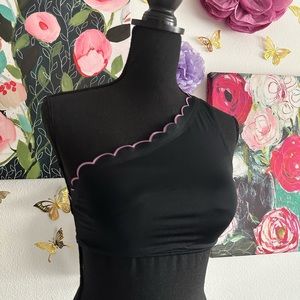 Kate Spade Scalloped One Shoulder Bikini Top